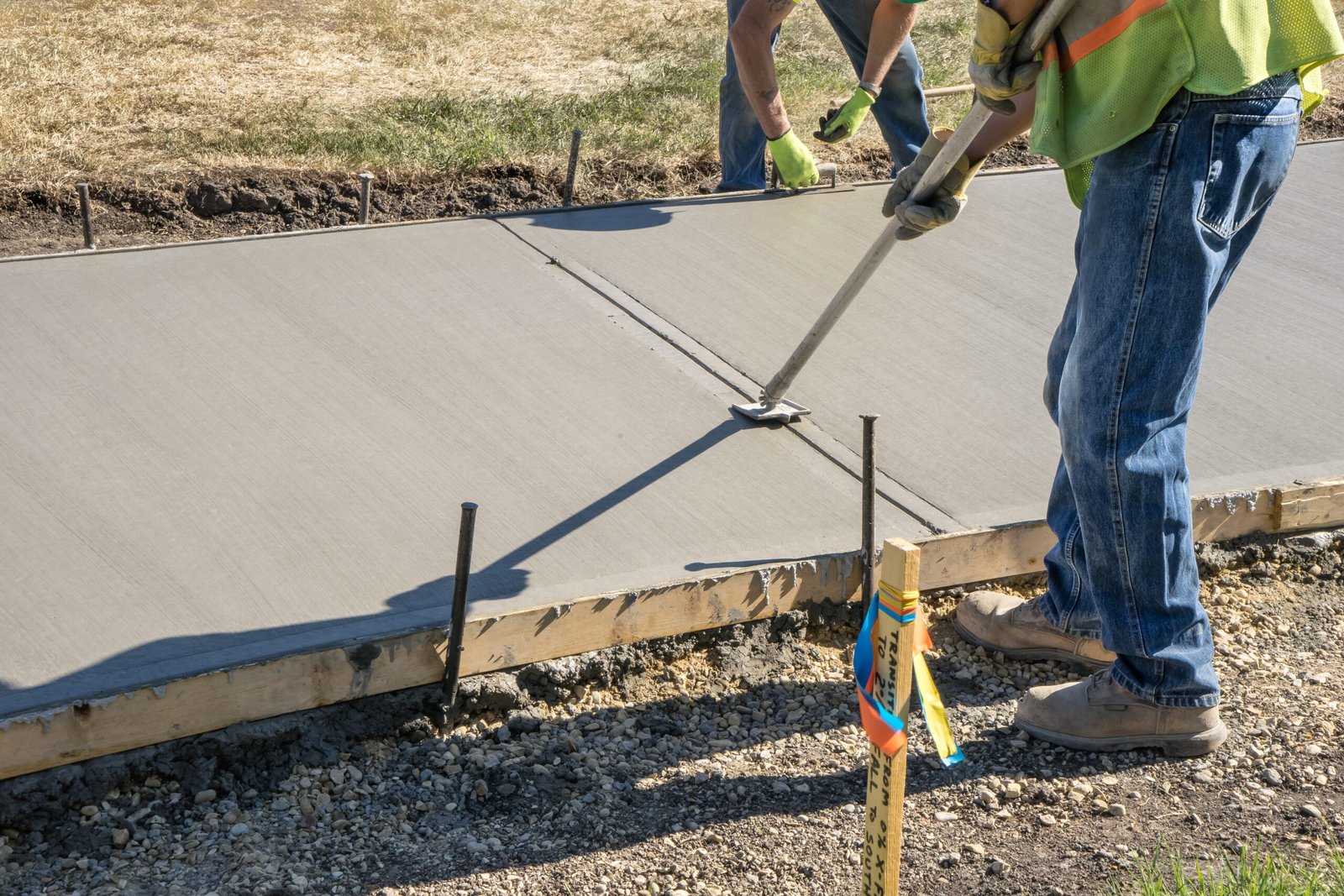 Construction site work in North Texas