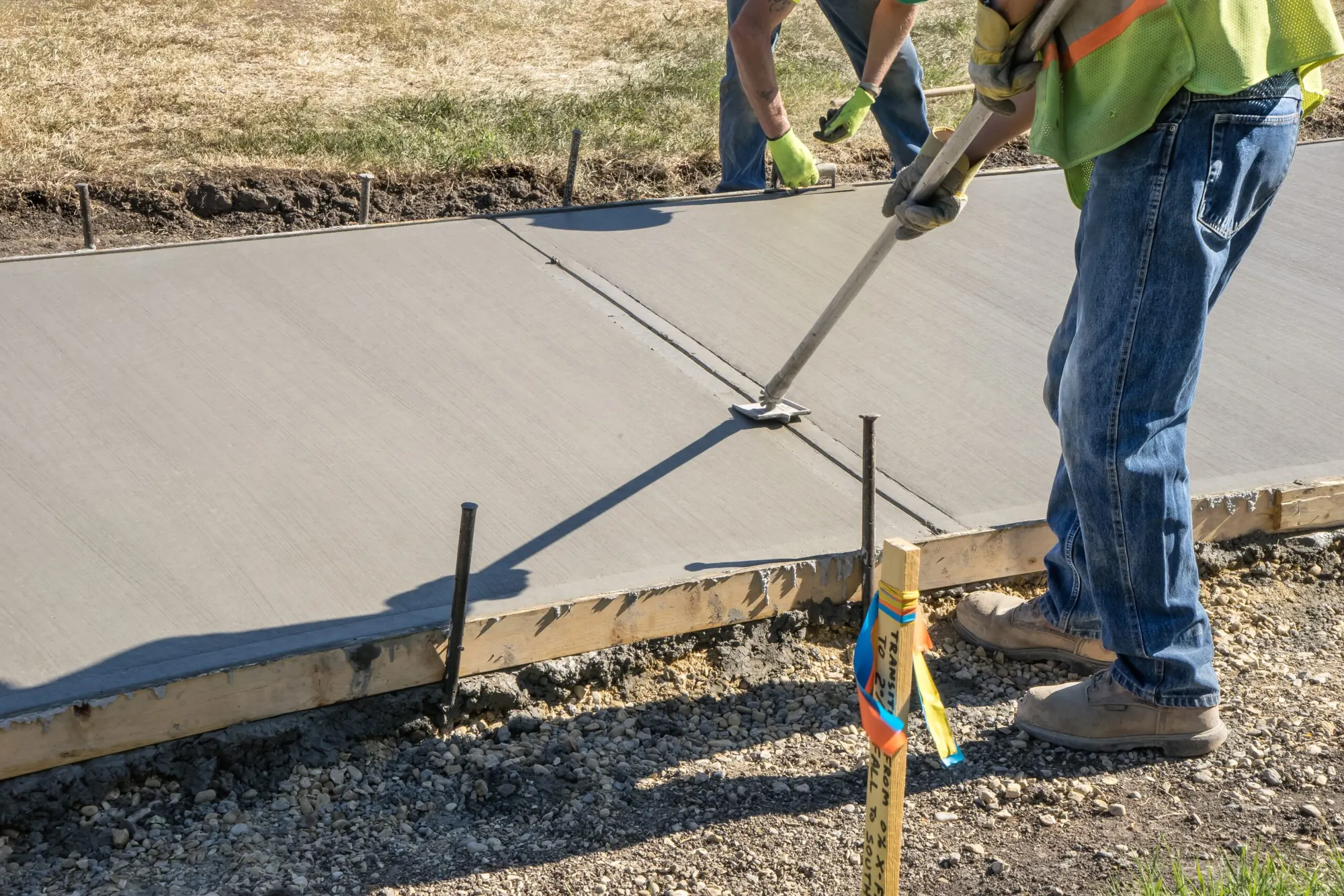 Construction site work in North Texas